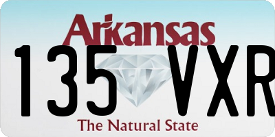 AR license plate 135VXR
