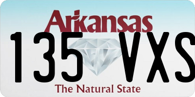 AR license plate 135VXS