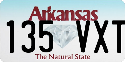 AR license plate 135VXT