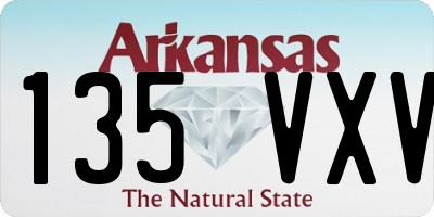 AR license plate 135VXV