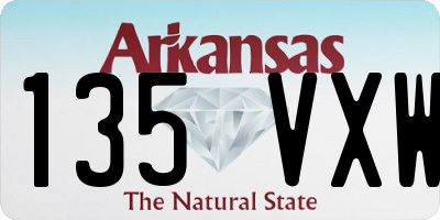 AR license plate 135VXW