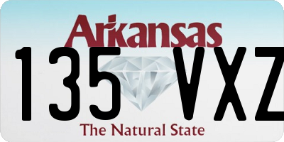 AR license plate 135VXZ