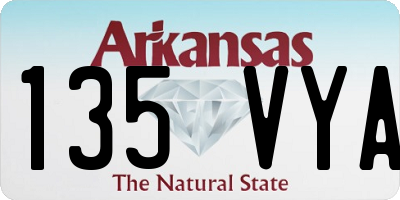 AR license plate 135VYA