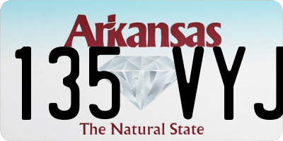AR license plate 135VYJ