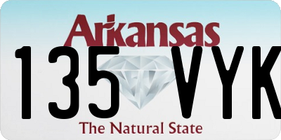 AR license plate 135VYK