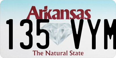 AR license plate 135VYM