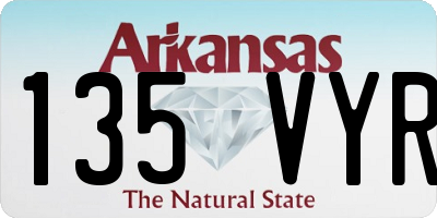 AR license plate 135VYR