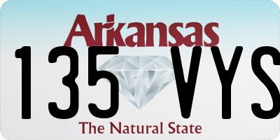 AR license plate 135VYS