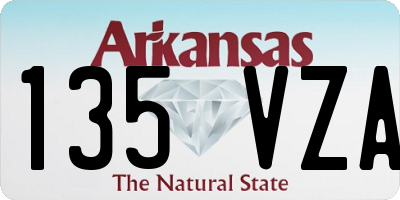 AR license plate 135VZA