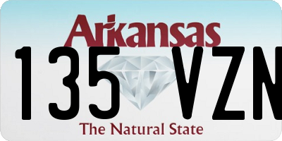 AR license plate 135VZN