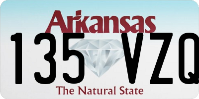 AR license plate 135VZQ