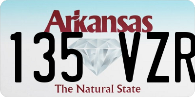 AR license plate 135VZR