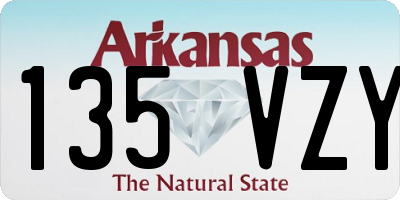 AR license plate 135VZY