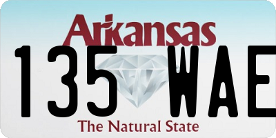 AR license plate 135WAE