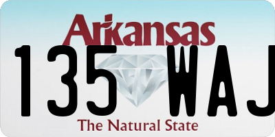 AR license plate 135WAJ