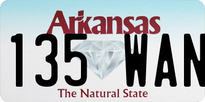 AR license plate 135WAN