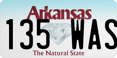 AR license plate 135WAS