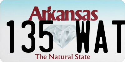 AR license plate 135WAT