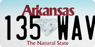 AR license plate 135WAV
