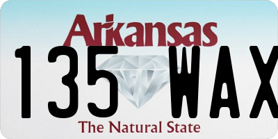AR license plate 135WAX
