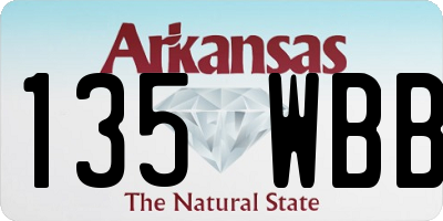 AR license plate 135WBB