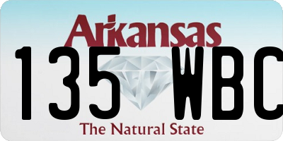 AR license plate 135WBC
