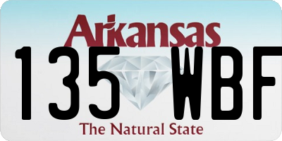 AR license plate 135WBF