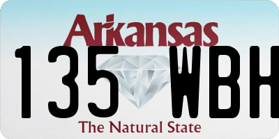 AR license plate 135WBH