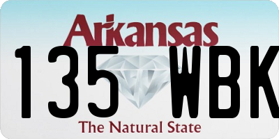 AR license plate 135WBK