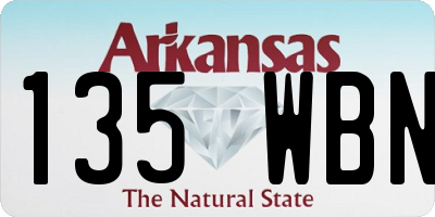 AR license plate 135WBN