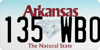 AR license plate 135WBO