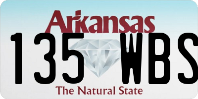 AR license plate 135WBS