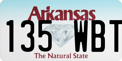 AR license plate 135WBT