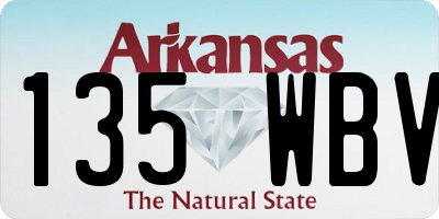 AR license plate 135WBV