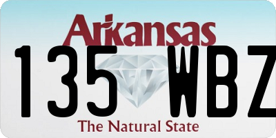AR license plate 135WBZ