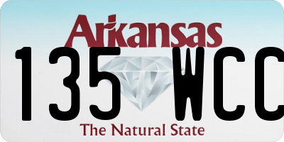 AR license plate 135WCC