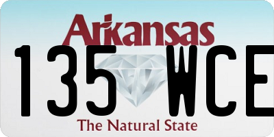 AR license plate 135WCE