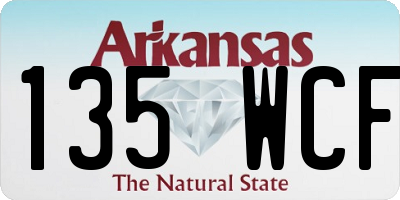 AR license plate 135WCF