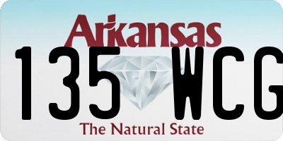 AR license plate 135WCG