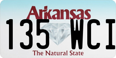 AR license plate 135WCI
