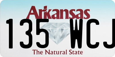 AR license plate 135WCJ