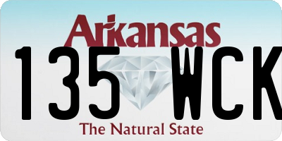 AR license plate 135WCK