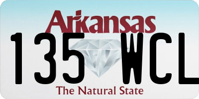 AR license plate 135WCL