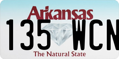 AR license plate 135WCN