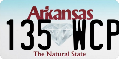 AR license plate 135WCP