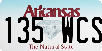 AR license plate 135WCS