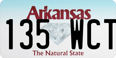 AR license plate 135WCT