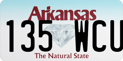 AR license plate 135WCU