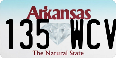 AR license plate 135WCV