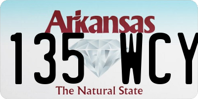 AR license plate 135WCY